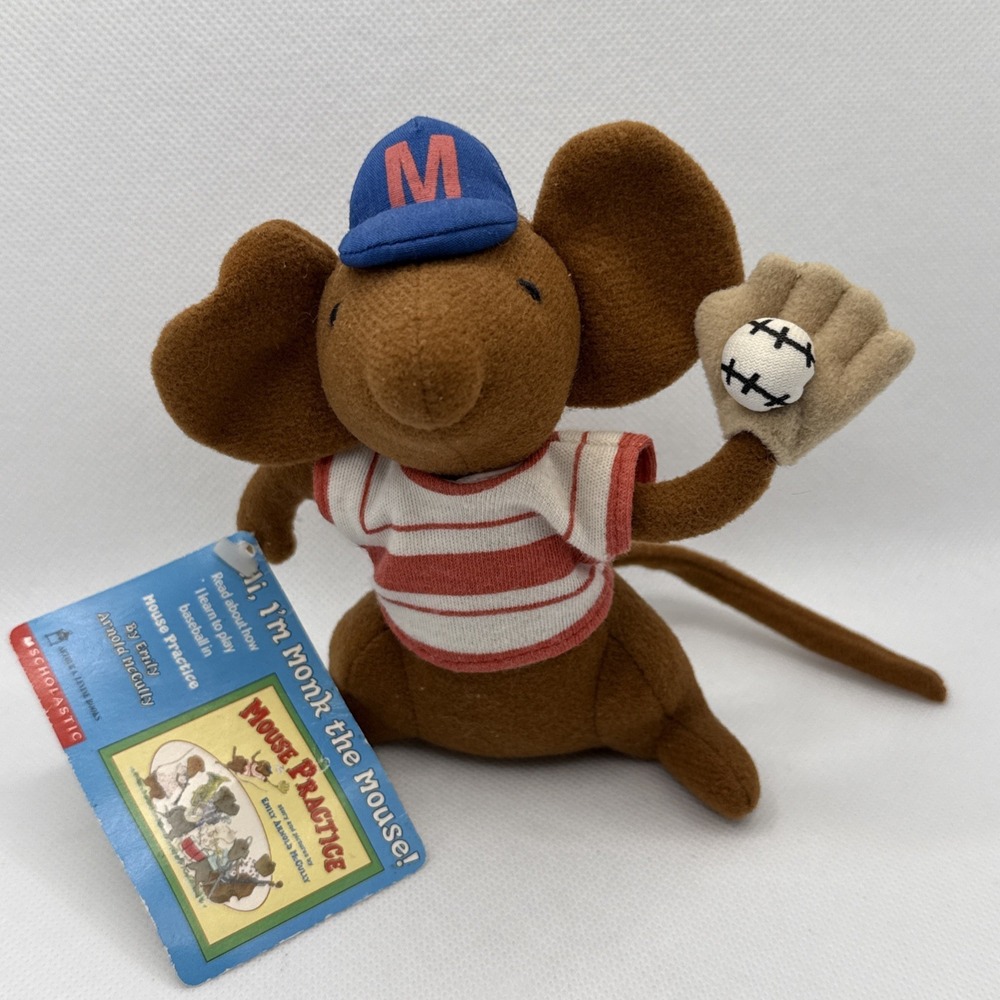 Monk the Mouse 1999 Scholastic Merry Makers Plush Mouse‎ Practice Promo McCully